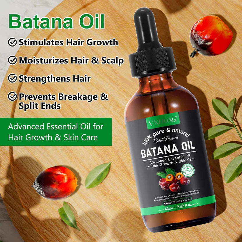 100% Pure Batana Oil from Honduras – Hair Growth & Deep Repair Treatment (2.02 fl oz)