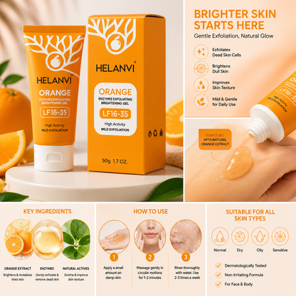 Orange Enzyme Exfoliating Gel – Instant Glow & Flawless Skin!