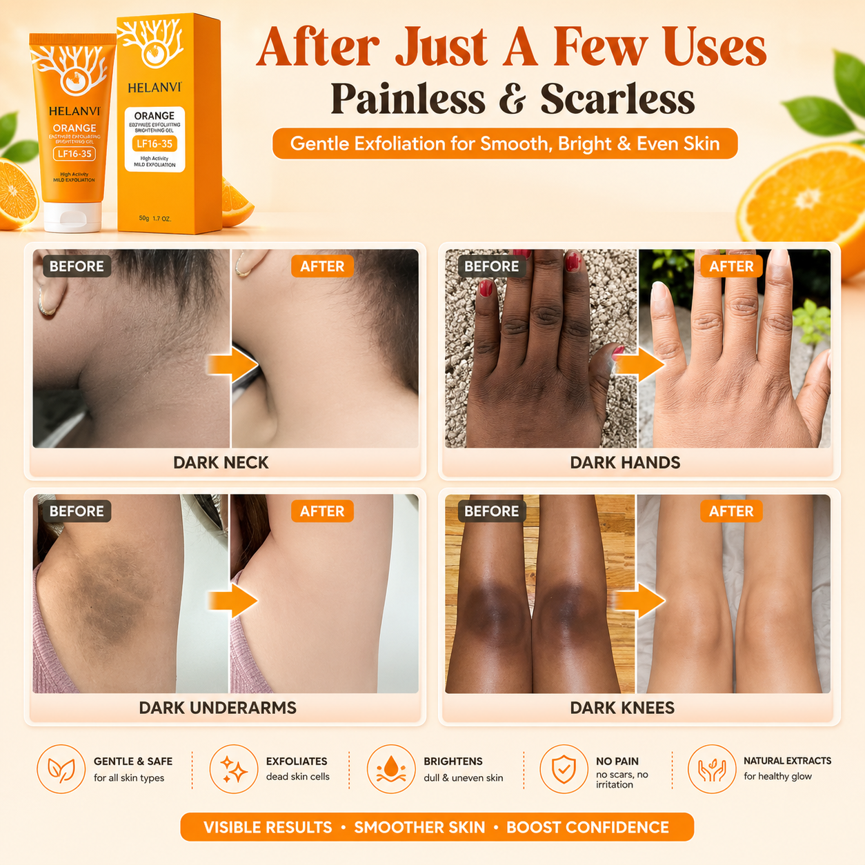 Orange Enzyme Exfoliating Gel – Instant Glow & Flawless Skin!