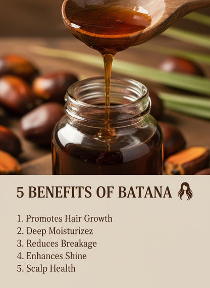 100% Pure Batana Oil from Honduras – Hair Growth & Deep Repair Treatment (2.02 fl oz)
