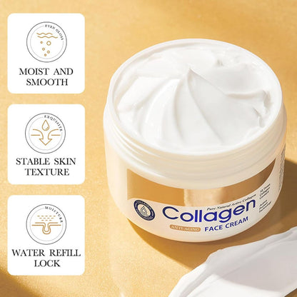 Disaar Natural Collagen Beauty Set – Brightening Face Serum (30ml) & Moisturizing Cream (80g) Anti-Aging Skincare Duo