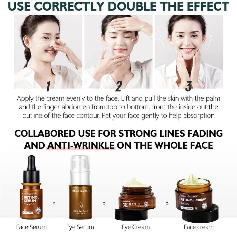Retinol Face Cream – Whitening, Anti-Wrinkle & Deep Moisturizer for Dry Skin | Skin Firming & Rejuvenation