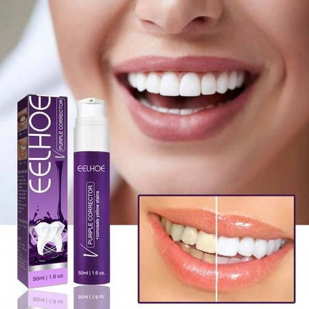 EELHOE Purple Teeth Color Corrector Serum – Instant Whitening & Stain Removal Formula (50ml)