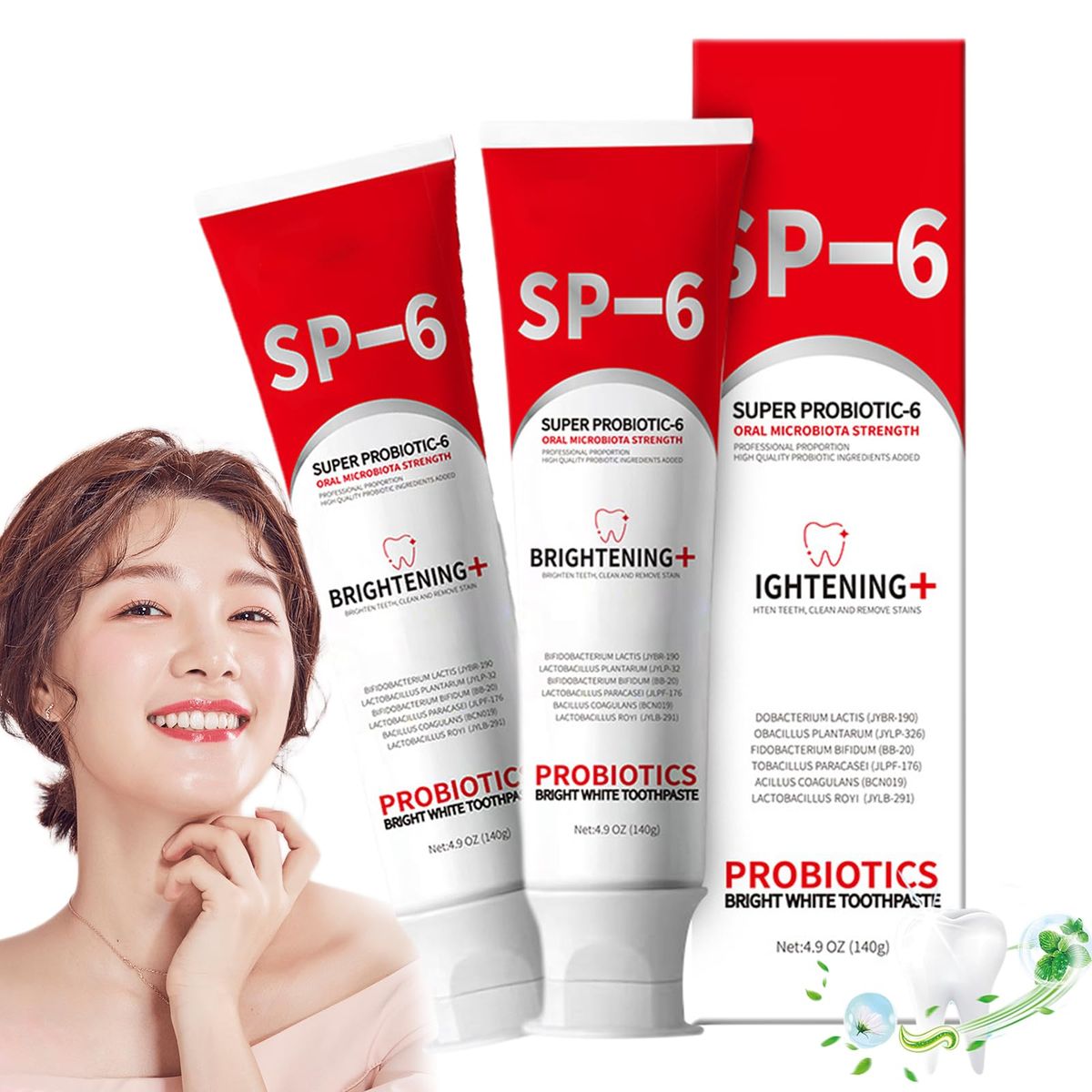 YAYASHI SP-6 Ultra Whitening Toothpaste – Deep Stain Removal & Fresh Breath Formula (120g)